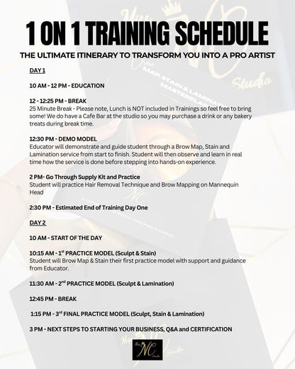 2-DAY BROW MAP, WAX, STAIN & LAMINATION TRAINING